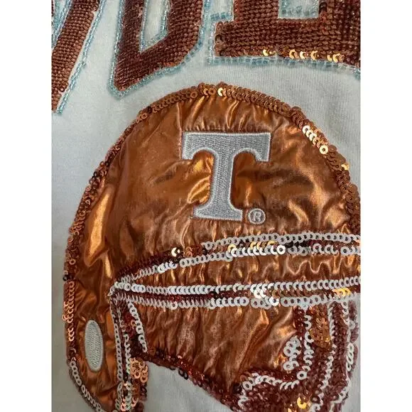 Queen of Sparkles Tennessee Vols Baseball Crewneck Sz M - Light Fade on Helmet - Picture 7 of 11